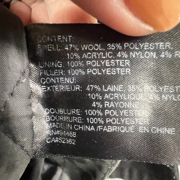 Nautica Coat Men M Black Wool Dress Double Breasted Peacoat Sailor Nautical - Picture 8 of 10